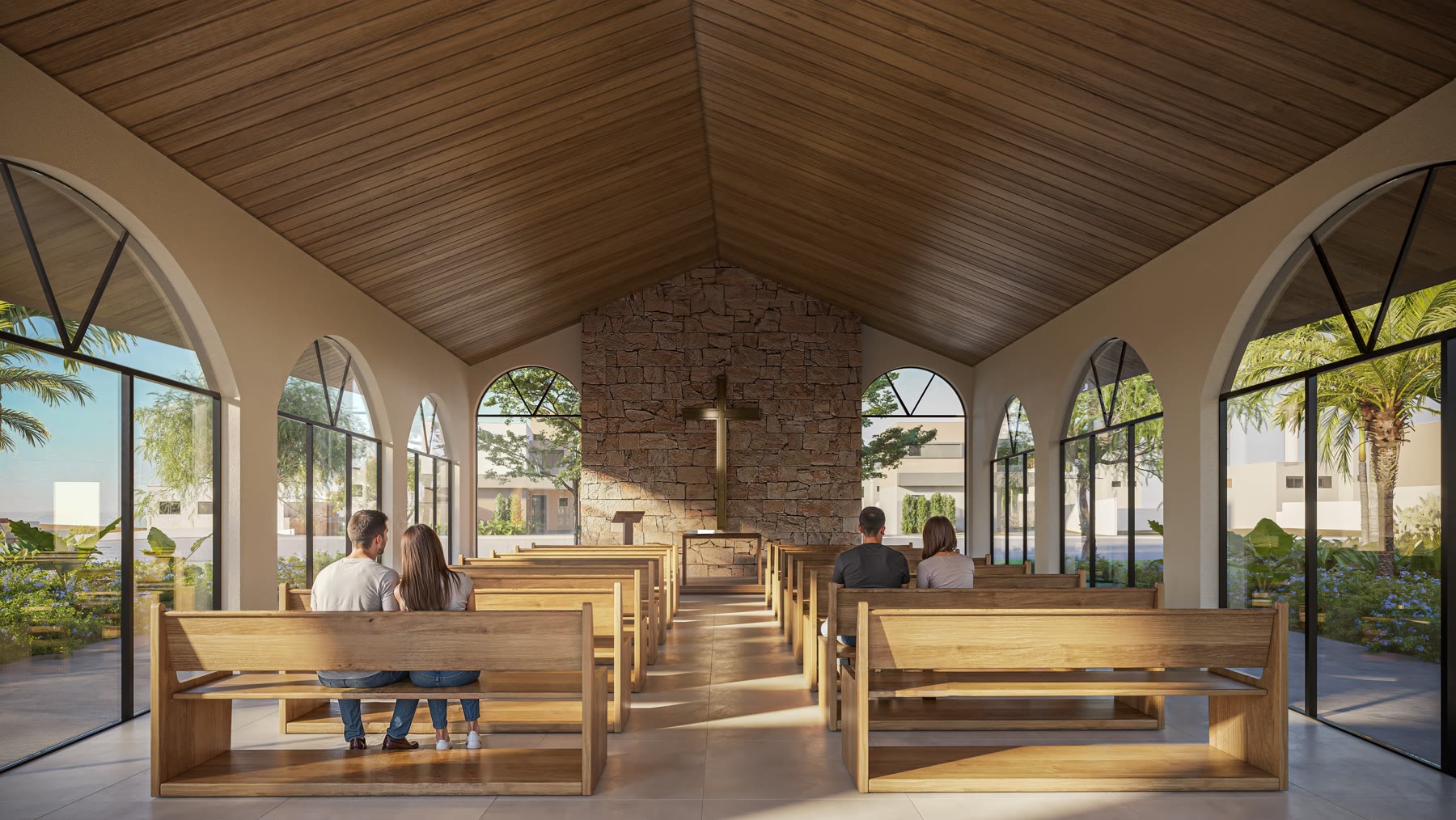 Interior da Capela Ecumênica