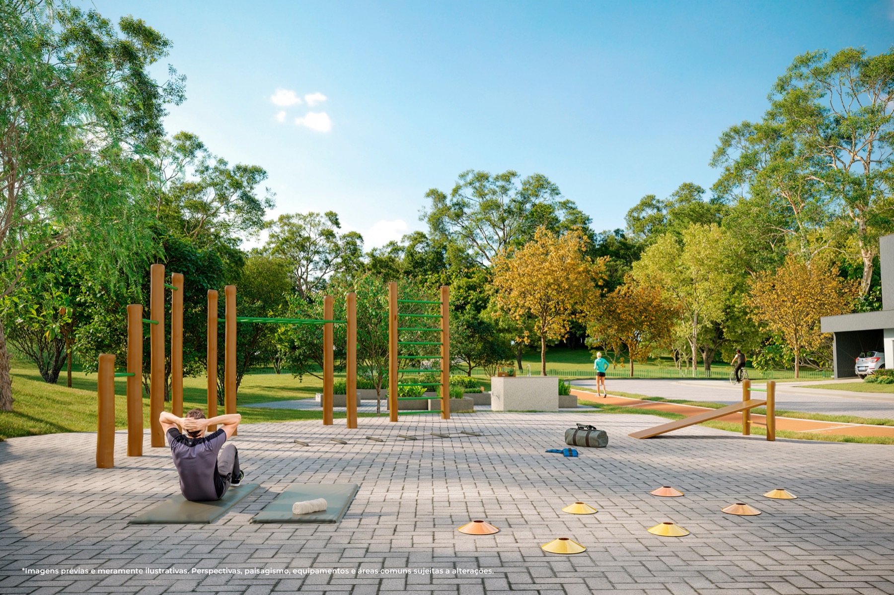 Pista de cooper arborizada